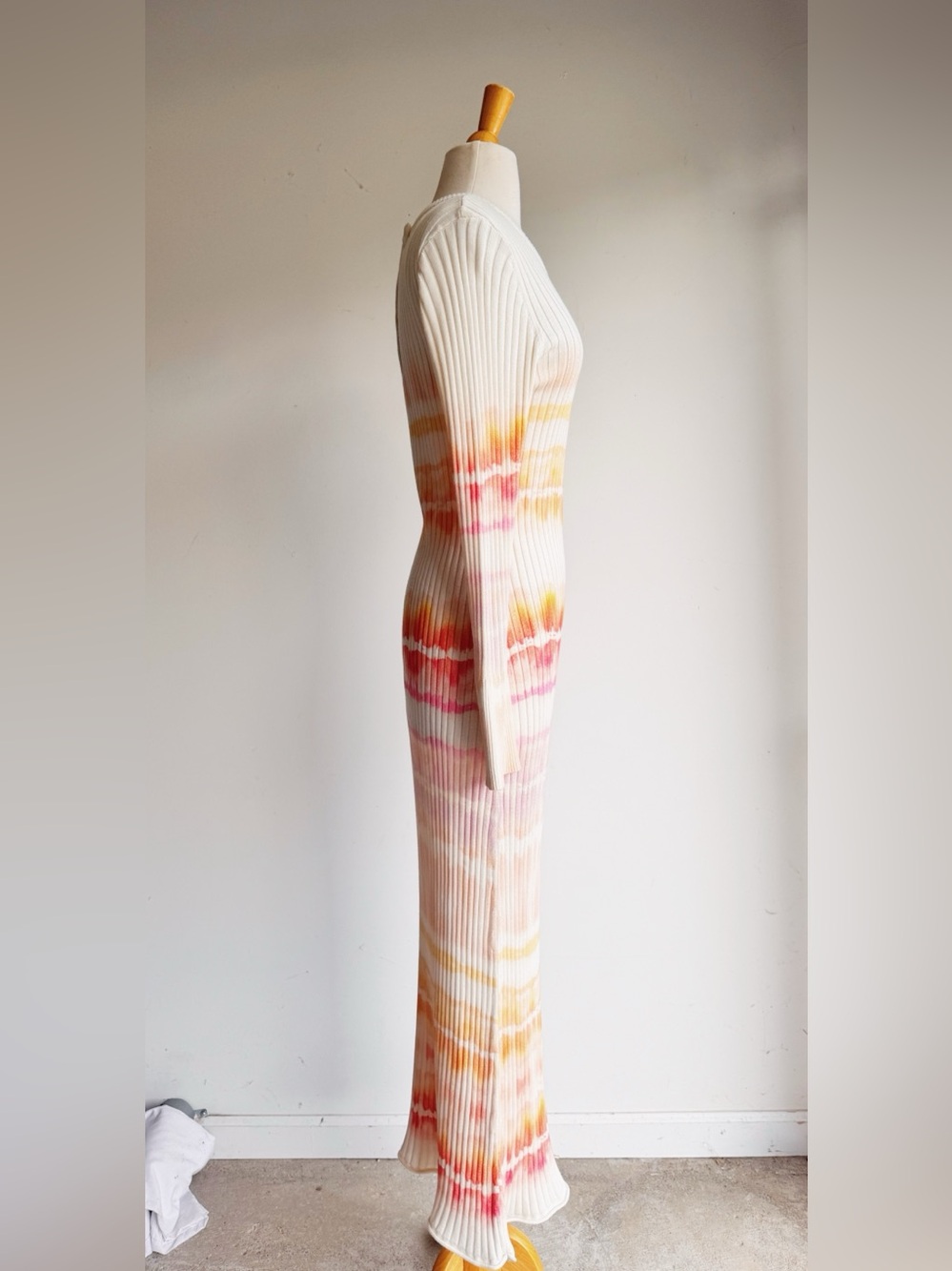 Anthropologie Daily Practice High Tide Tie Dye Ribbed Midi Dress Large - Picture 4 of 8